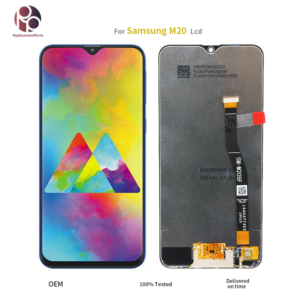 

OEM 2340*1080 6.3'' LCD for SAMSUNG Galaxy M20 2019 Display SM-M205 M205F M205G/DS Touch Screen Digitizer Sensor Assembly