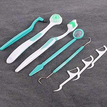

Baby Tooth Brush Dental Care Tooth Brush Kit Floss Stain Tongue Picks Teeth Denticlean