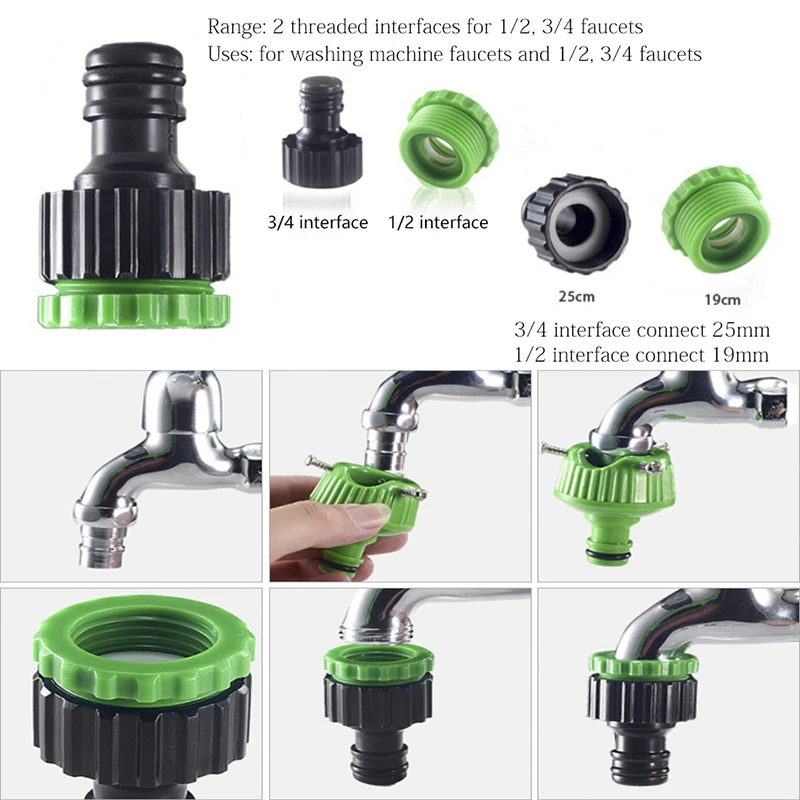 25/50/75/100FT Expandable Flexible Magic Water Pipe Spray Nozzle Garden Hose