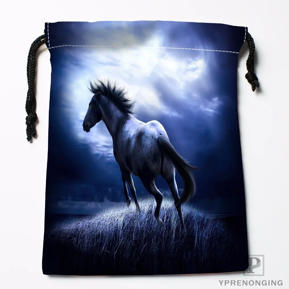 Custom Horse Drawstring Bags Printing Travel Storage Mini Pouch Swim Hiking Toy Bag Size 18x22cm#180412-11-79