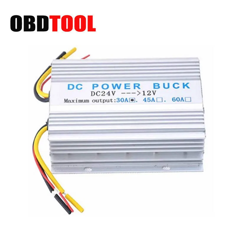 

Good Aluminum Shell 24 V To 12 V Car Convertor 30A Voltage Regulator Automotive Transformer with Cooling Fan Auto Tool