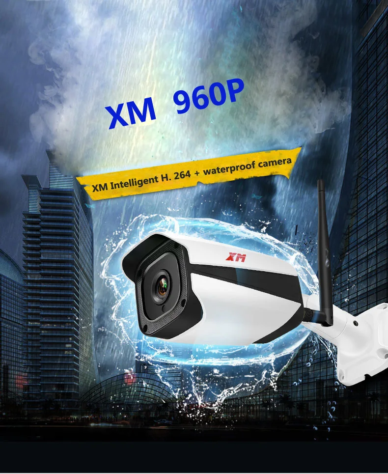 

XM 960P Onvif WIFI Wireles IP Camera Outdoor Security Waterproof IP66