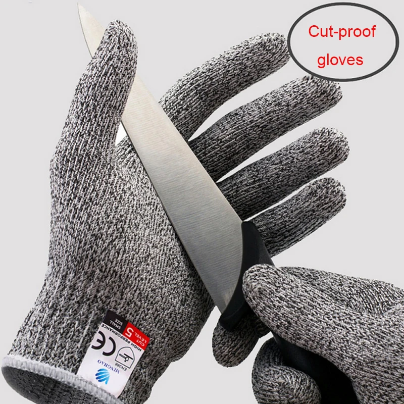 

UNeefull A pair HPPE Cut Resistant Gloves Level 5 Protection High Performance Multifunctional Household Garden Gloves S M L Tool