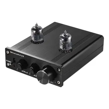 

Mini HiFi 6J1 Vacuum Tube Stereo Audio Pre-amplifier Buffer Preamp Aluminum Alloy with Power Adapter