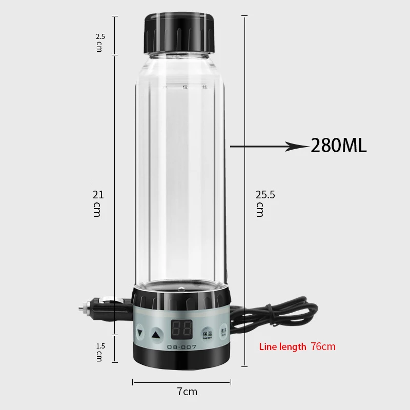 280 мл автомобиль электрический чайник автомобиль установлен Термальность дорожная кружка Удобная кружка термостат бутылки Кофе с подогревом 12V