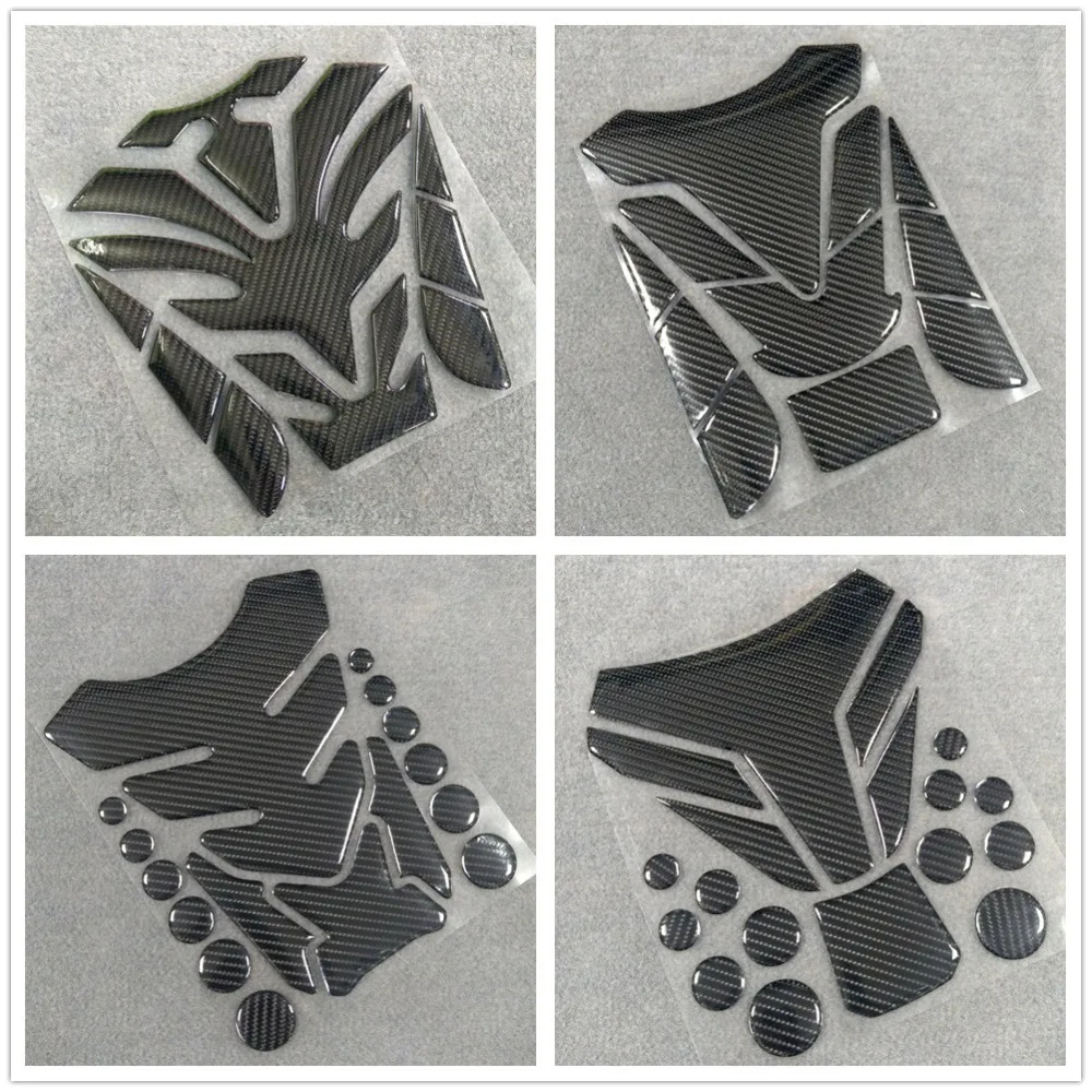 

Universal black Fishbone Fiber Carbon Freeshipping Protector Sticker 3D Reflective For Motorcycle Fuel Tank Pad