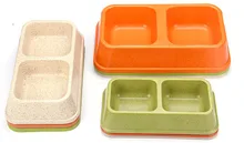 Environmental Bamboo fiber pet bowl cat double Golden Retriever dog Fanpen