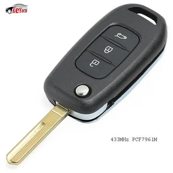 

KEYECU New Replacement Remote Car Key Fob 433MHz PCF7961M for Renault Kadjar Capture Megane 3