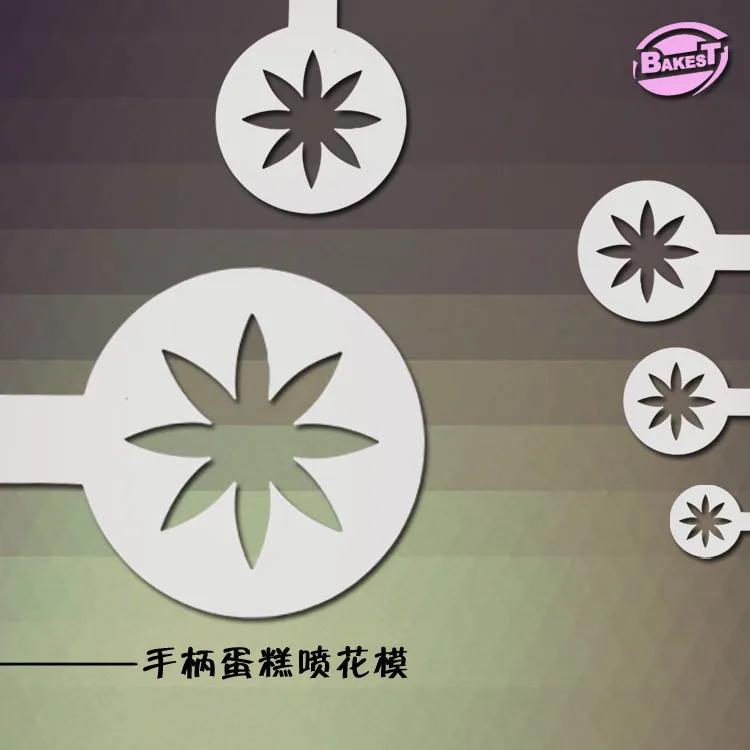 

BAKEST 5pcs/set Flower Shape Pastry Mold With Handle Cake Tools