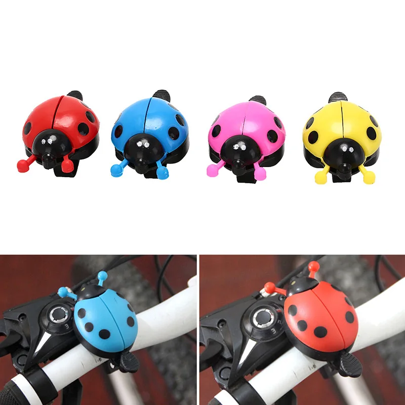 1PC Kids Beetle Ladybug Ring Bell For Cycling Bicycle Bike Ride Horn Alarm