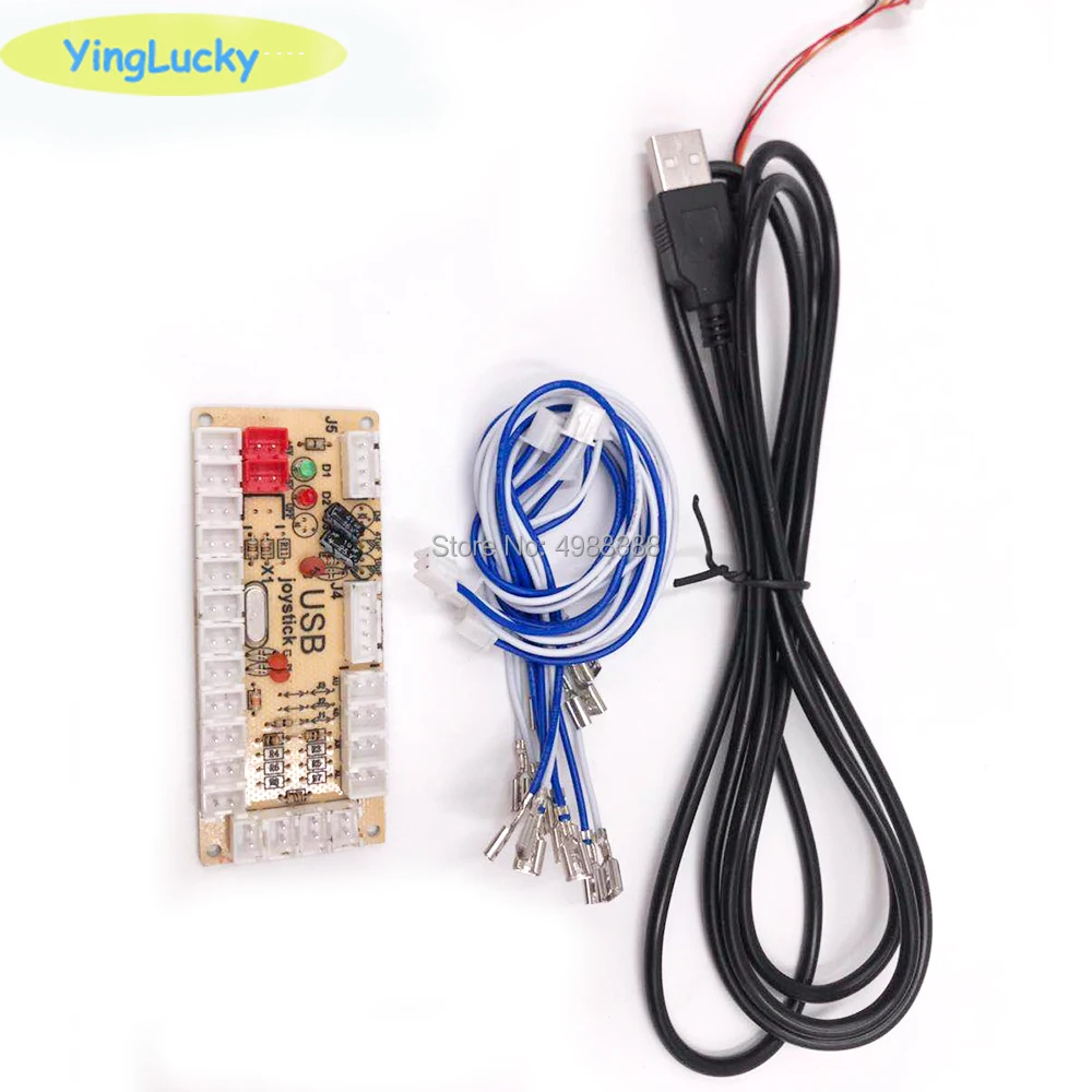 2 игрока Zero Delay Arcade DIY KIT USB энкодер ПК для джойстика 4 стороннего и 8 ZIPPY мм