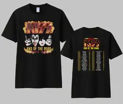 Новый популярный поцелуй 2019 «Конец дороги» World Tour Concert 2 Side футболка для человека хипстер О-образным вырезом повседневные крутые Топы