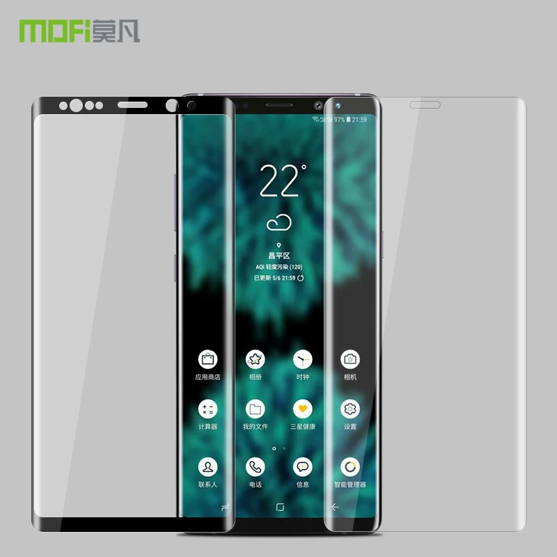 Закаленное стекло MOFI 3D для Samsung Galaxy Note 9 защита экрана с полным покрытием защитная