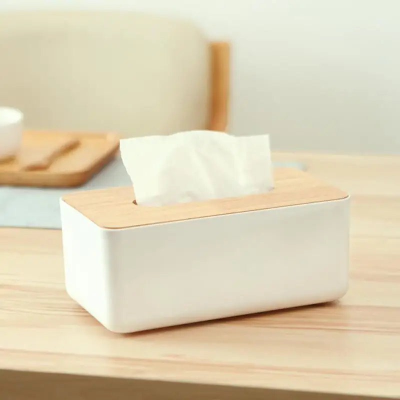 Пластиковая коробка для салфеток новый бренд современная деревянная крышка бумага с дубом домашний Автомобильный Держатель салфеток