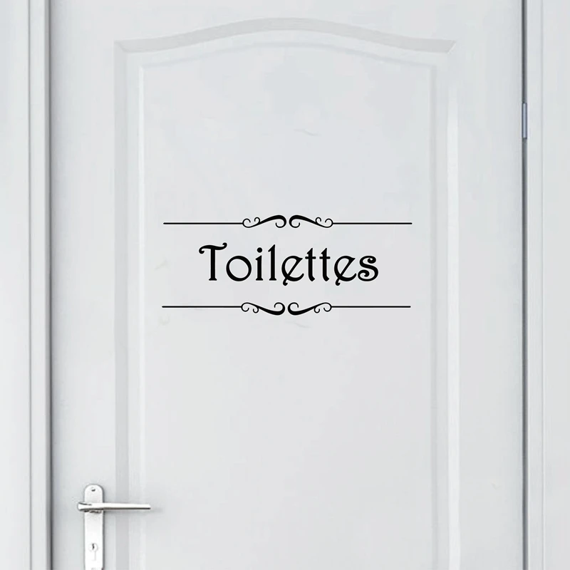 Porte Salle de bain et Toilettes Wall Sticker French Bathroom