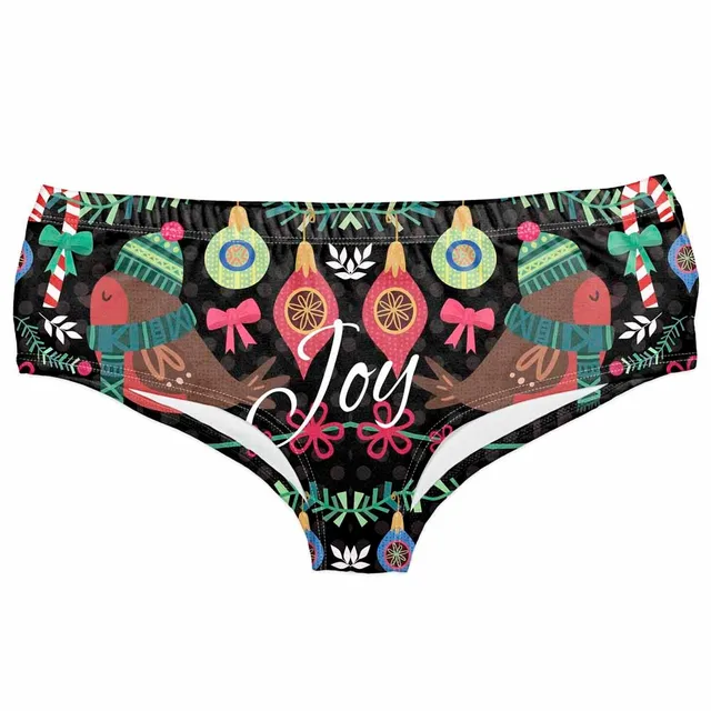 Ladies 3D Digital Printing Panties Christmas Themed Women Panties Christmas print Underwear 2019 