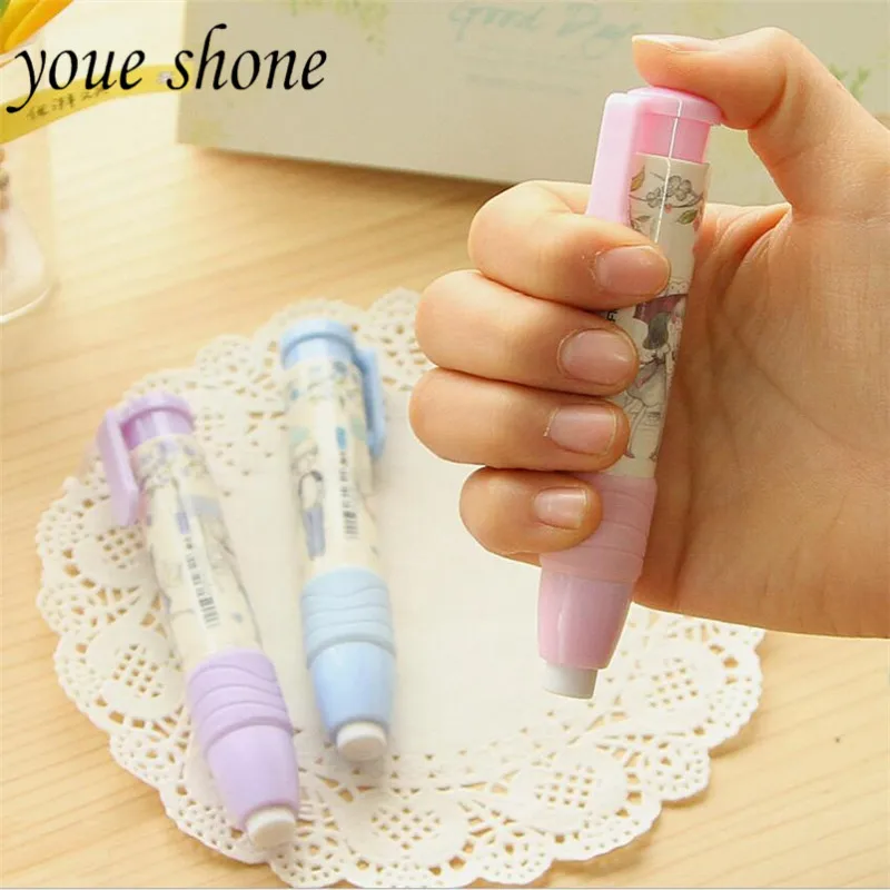 

1pcs Cute Erasers for Students Press Hand Pressing Office Learning Supplies Drawing rubber for shool Stationery