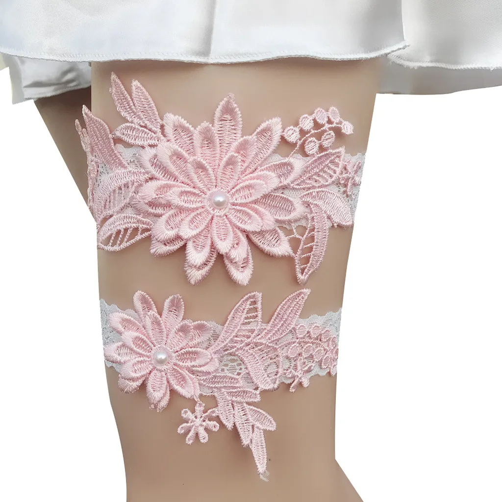 Модный пояс для подвязки для ног, сексуальный женский кружевной комплект для невесты, свадебный пояс для подвязки, цветочный дизайн, подвязка для невесты# 3g - Цвет: Q