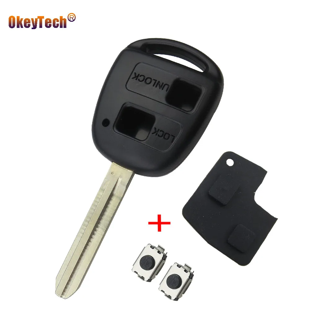 Toyota Yaris 2002-2005 2 Button Remote Control Case and Blade TOY43 With Logo