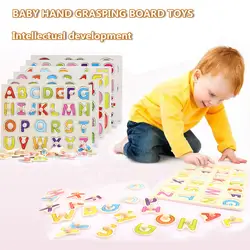 Детские руки схватить Алфавит Письмо деревянные головоломки животные малыш раннего образования игрушка