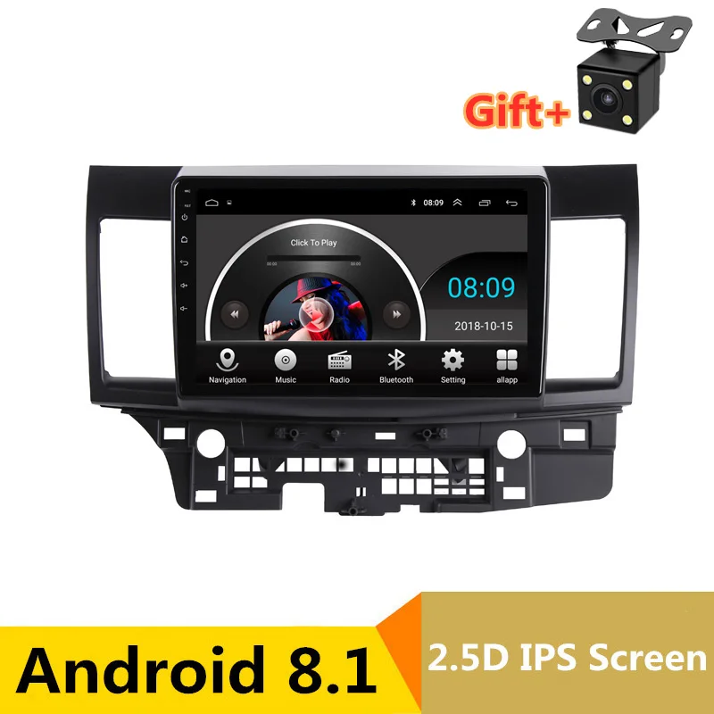 10 "2.5D ips Android 8,1 автомобильный DVD мультимедийный плеер gps для Mitsubishi Lancer 2008 2009-2016 аудио Автомагнитола стерео навигация