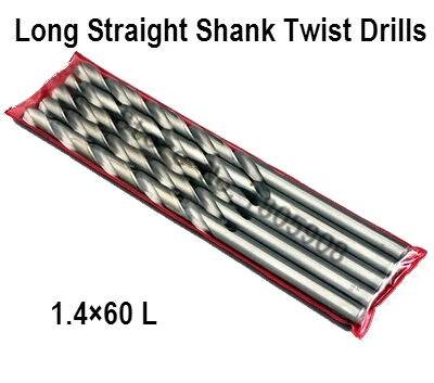 

Free Shipping New Brand New 10Pcs 1.4mm Extra Long 60mm HSS Twist Drill Straigth Shank Auger Drilling Bit ,Drill bits for metal