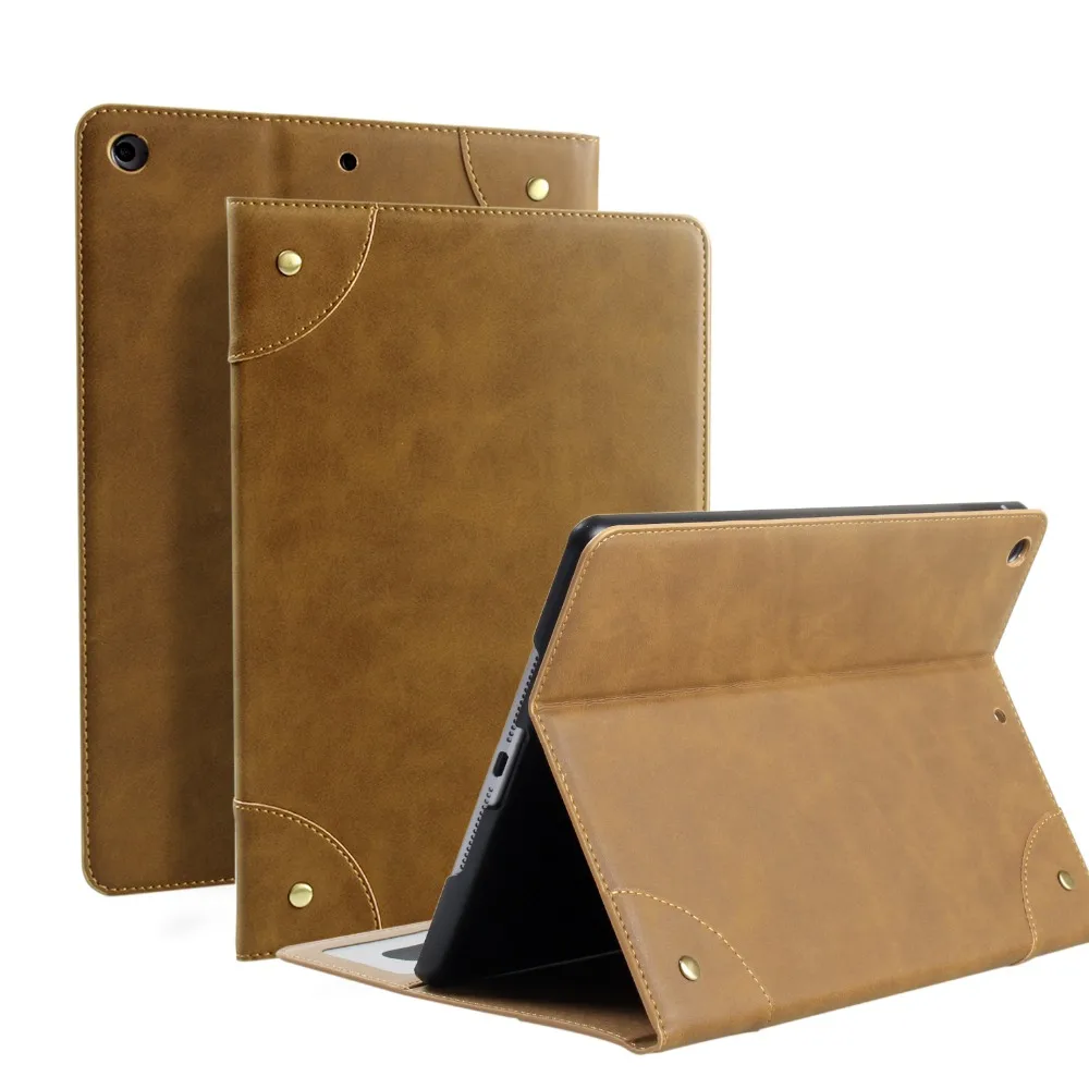 

Retro style Case for New iPad 9.7 inch, PU leather Smart Cover Magnet wake up sleep For iPad 2017/2018 model A1822/A1823/A1896