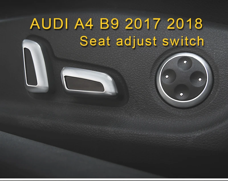 Для Audi A4 A5 S4 S5 B9 автомобильное сиденье регулировка памяти переключатель панель Крышка отделка наклейка Рамка аксессуары для интерьера