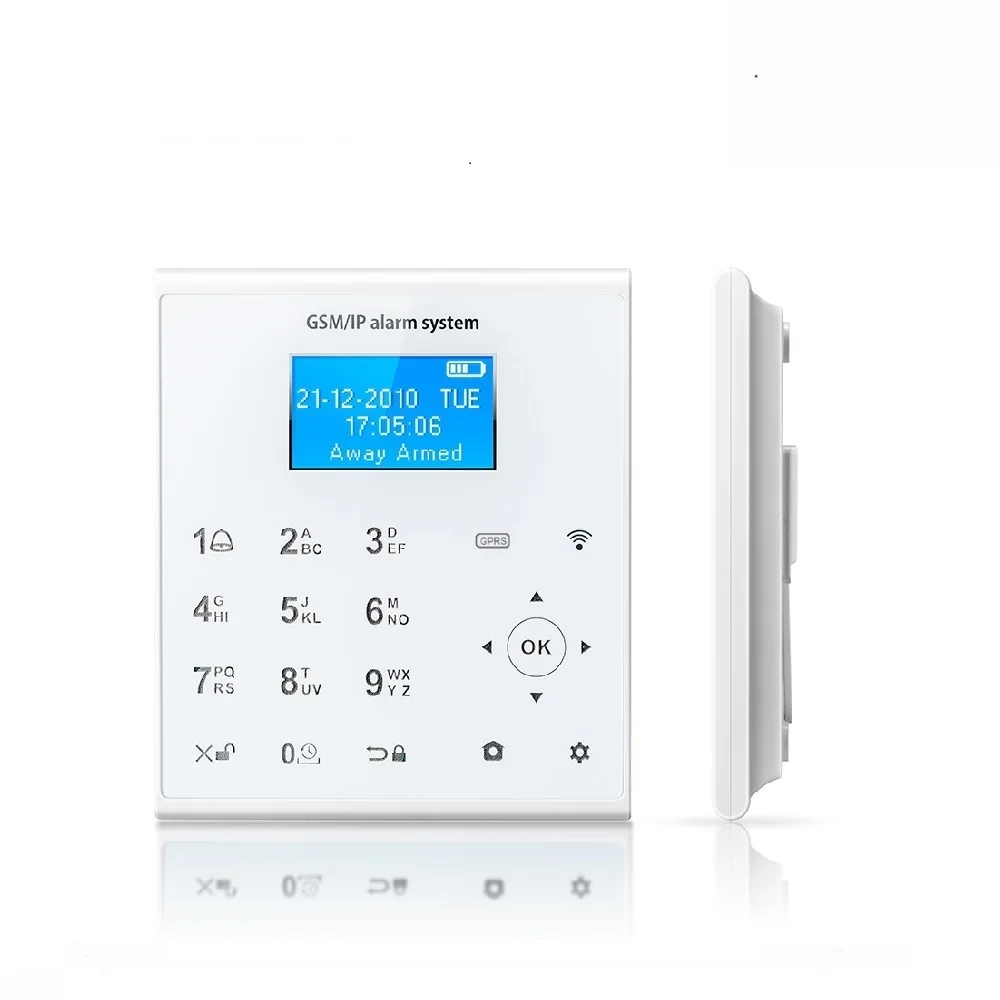 English Russian Spanish French Polish Voice Wireless GSM Alarm system Home security Alarm systems LCD Keyboard outdoor siren