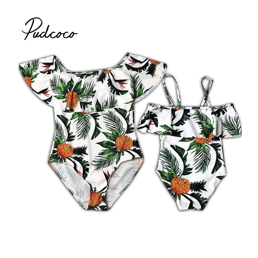 

Pudcoco 2018 Family Matching Outfits Clothes Swimwear Mother Daughter Kid Baby Girl Swimsuit Bikini Sunsuit Bodysuit Beachwear