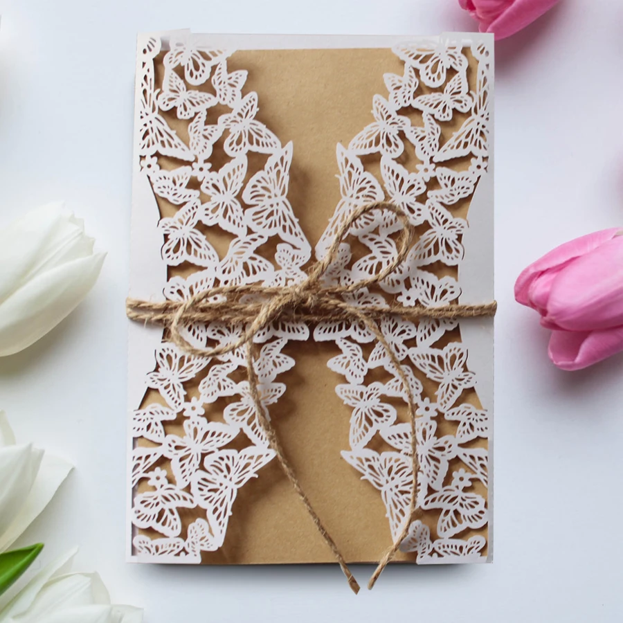 

Придирчивые свадебные приглашения в виде бабочки для невесты пустые свадебные приглашения набор из 50