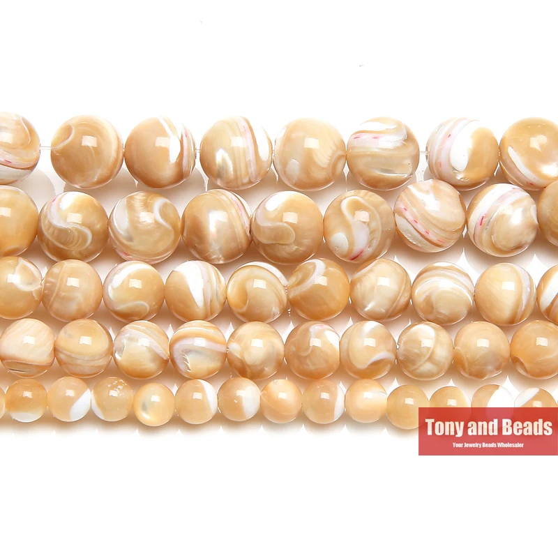 

9th Aug Free Shipping Natural Brown Trochus Sea Shell Round Loose Beads 6 8 9 MM Pick Size for Jewelry Making