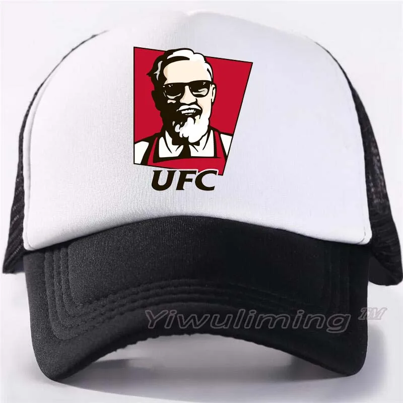 

New Summer Trucker Caps Conor McGregor ufc KF Cool Summer Black Adult Cool Baseball Mesh Net Trucker Caps Hat for Men Adjustable