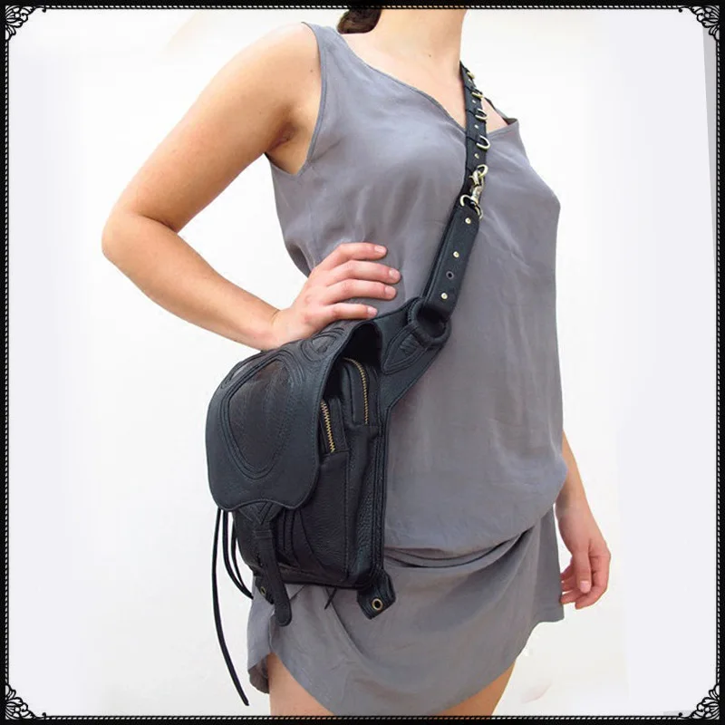 Carteras mujer Мужская Женская поясная сумка для путешествий сумка на плечо чехол для телефона держатель для ног женские сумки-мессенджеры модная Готическая сумка в стиле стимпанк