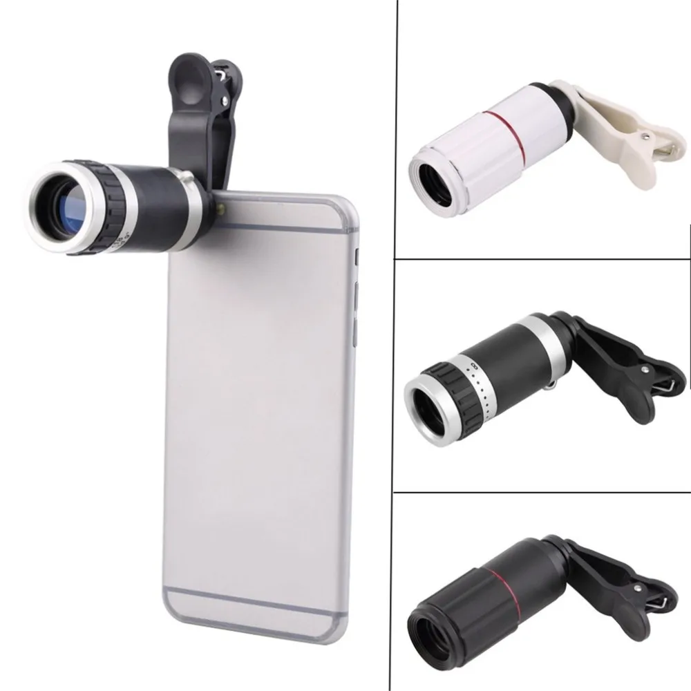 

Universal 8X Optical Zoom Lens for Smartphone Portable Mobile Phone Telephoto Camera Zoom Lens Clip for Huawei iPhone X 8 S8 S4