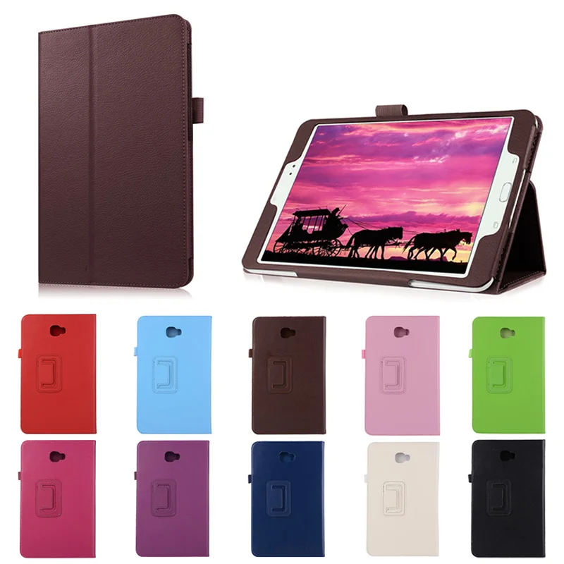 

New Folding Stand PU Leather Cases Cover For Samsung Galaxy Tab A 10.1 2016 T580N -fly DJA99