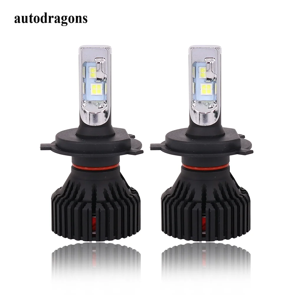 Autodragon H4 Дальний и ближний свет h3c H7 H8 H9 H11 9006 60 Вт светодисветодиодный CR ZES Canbus без