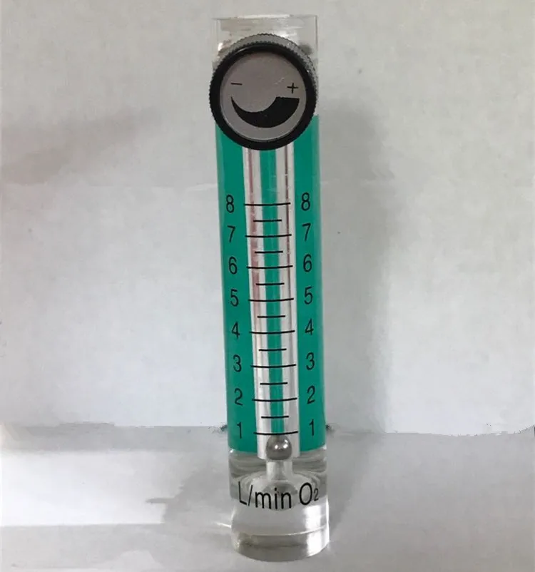 Акриловый газовый воздушный кислородный расходомер, расходомер, индикатор O2 с латунным клапаном, разъем 0.1Mpa 1-8 л/мин, высота 116 мм
