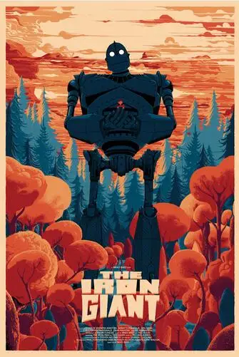 

Hot Classic Comic Movie Film Fight The IRON GIANT Art Wall Decor Silk Print Poster