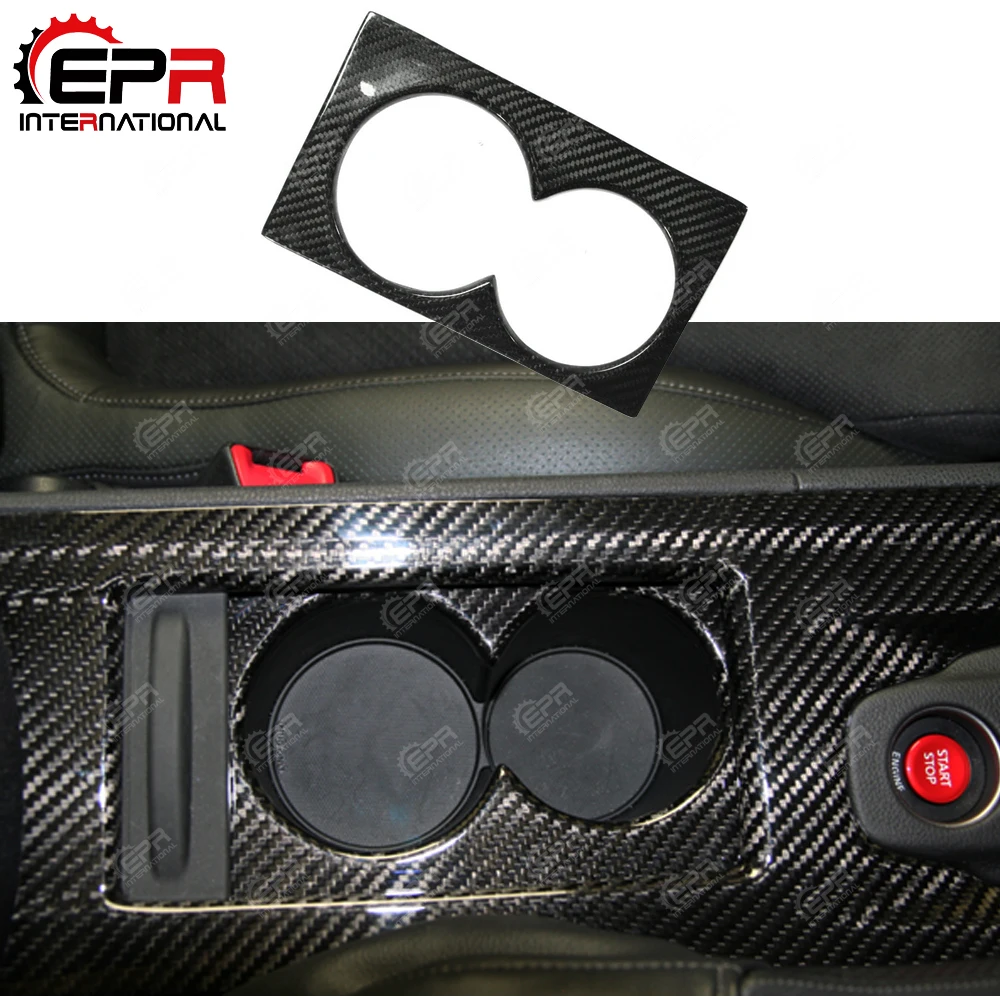 

Car-styling For Nissan R35 GTR LHD Carbon Fiber Cup Holder Cover Glossy Finish GT-R Inner Drift Racing Trim Interior Accessories