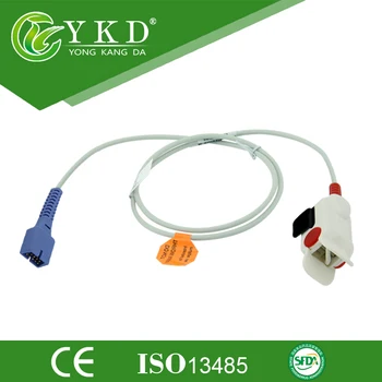 

Nellcor DS-100A spo2 sensor (Oximax) ,child finger clip spo2 sensor, 9 pins, 1m