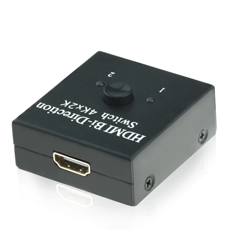 EMK HDMI Switcher 2 Ports Bi-directional Manual Switch 2x11x2 HDMI Splitter-HDCP Passthrough Supports Ultra HD 4K 3D 1080P (2)