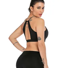 Женский спортивный лиловый сплошной цвет ударопрочный дышащий ремень без спинки Йога жилет для фитнеса SMN88