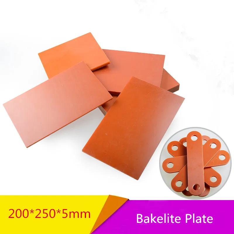 

1PCS YT1516 Red Bakelite sheets Bakelite plate PF Special Carte 200*250*5mm Composite insulation board Anti-static fixture