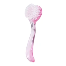 Nail Art UV Gel Powder Dust Clean Remover Brush with Plastic Handle Nail Care Round Head Make Up Washing Brush