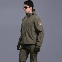 Уличная Мужская s Skin Softshell V4 Тактическая Военная водонепроницаемая ветрозащитная теплая куртка камуфляжная армейская камуфляжная одежда с капюшоном куртка