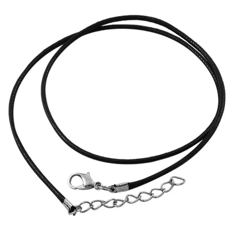 100Strands Imitation Black Leather Cords For Jewelry Necklace Making