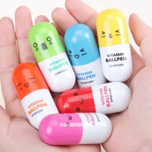 Личности прекрасный таблетки Шариковая ручка симпатичные обучения канцелярские Студенческие Призы витамин таблетки, новизна ручки 20 шт./лот