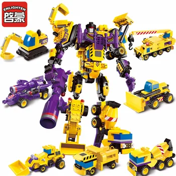 

ENLIGHTEN 7IN1 Transformer Robot Mars Creator God of War Fight Model Building Blocks Sets Toys for Children Birthday Gifts Kids