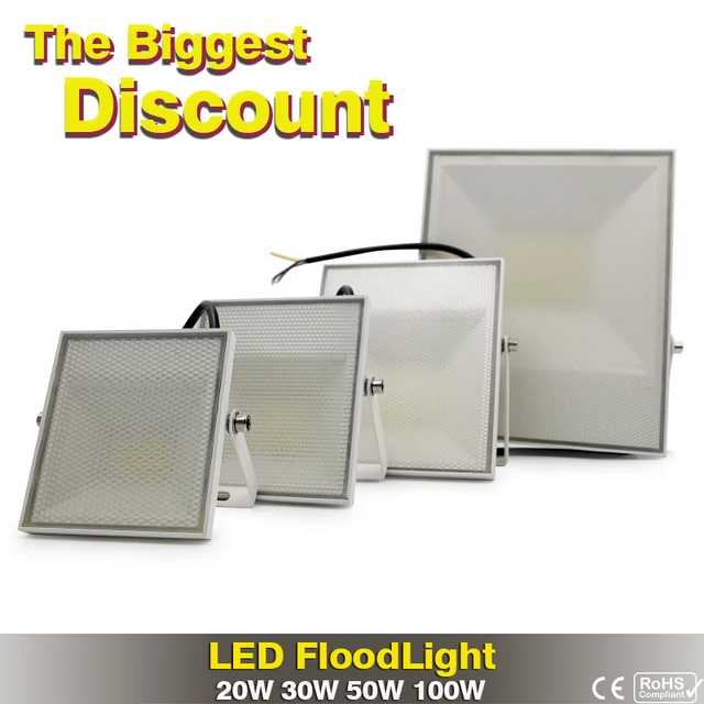 Waterproof IP65 Led Floodlight 100W 50W 30W 20W 220V Led Flood Light Outdoor Lighting Led Spotlight Reflector Garden Spot Lights